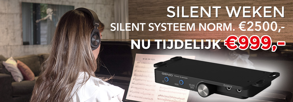 Silent-piano-weken-aanbieding-stille-hoofdtelefoon-studie-piano-kopen-