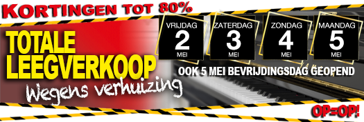 Eindejaars piano uitverkoop